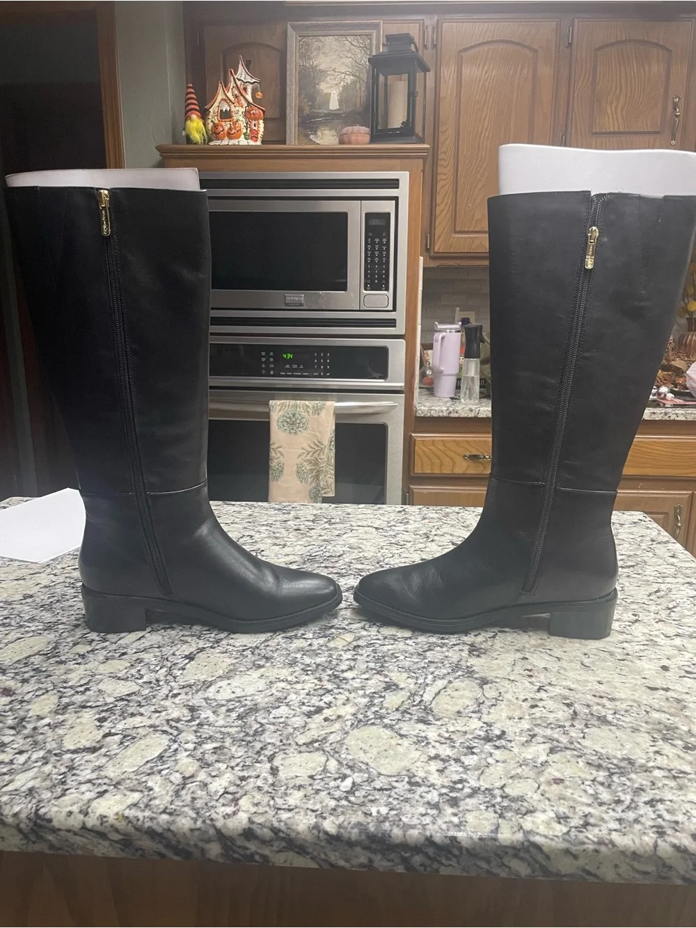 Easy Spirit Loretta Black Leather Boots